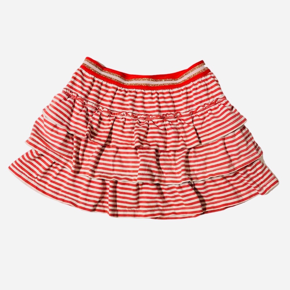 Mini Boden Red and White Striped Skort